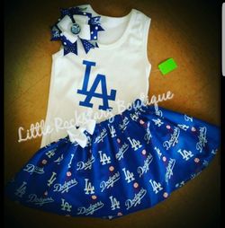 Dodgers skirt and shirt set