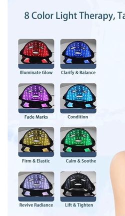8 Color LED Light Therapy Face Mask