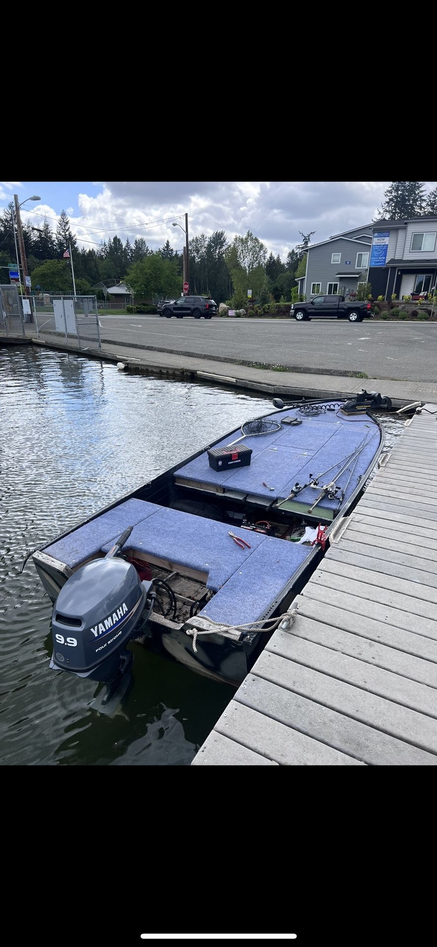 16ft Aluminum Bass Boat Conversion / 2 Outboards And Minn Kota 