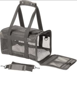 Sherpa Black Original Deluxe Airline Approved & Guaranteed On Board Travel Pet Carrier, 17" L X 11" W X 10.5" H