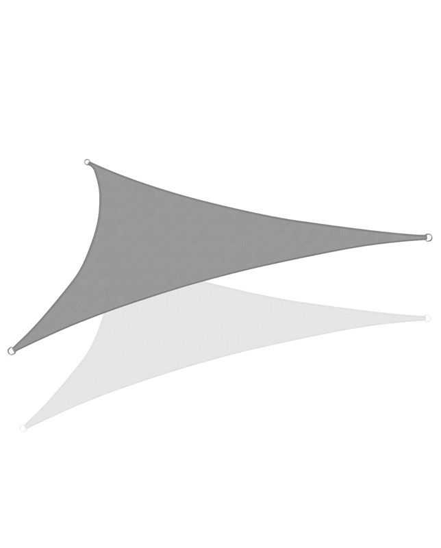 KHOMO GEAR KHOMO GEAR Triangle Sun Shade Sail 16x 16 x 16 Ft UV Block Fabric - Grey.