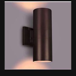 Outdoor Wall Lights Dusk to Dawn Outdoor Lighting Fixtures Wall Mount - 2 Light Bulbs Included, Modern Sconces Wall Lighting- Up Down Exterior Outdoor