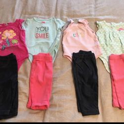 Carters 3M Bundle of Girls 2-piece sets