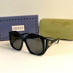 New  GG Geometric Oversized Green Frame