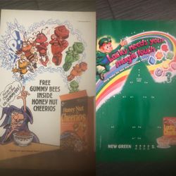1991 General Mills- Honey Nut Cheerios/Lucky Charms -Comic Book Ads