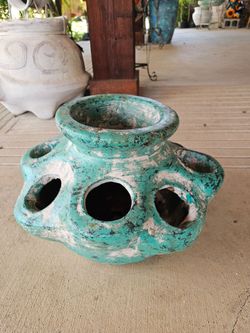 Medium Size Strawberry Clay Pots, Planters, Plants. Pottery, Talavera $55 cada una