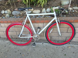 Fixing bicycle large with brakes new grips new seat