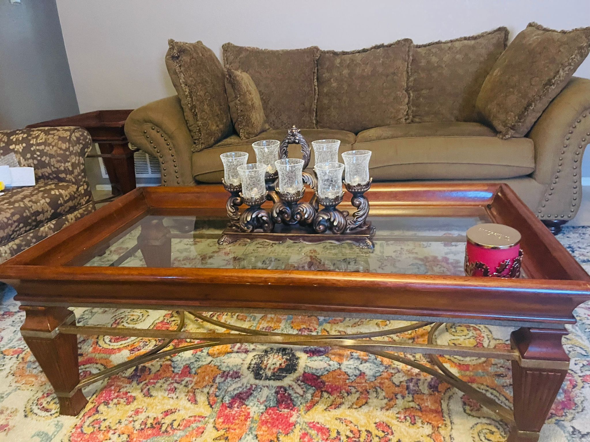 Sofa, Tables and Rug 7x10 $350 Negotiable!!