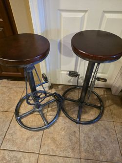 Cute rustic bike stools