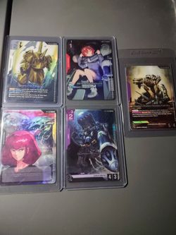 Gundam TCG Card Lot (5 Cards) - Winner Promo Airframe Seizure, Leopard, & More