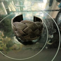 Braided Metal Mesh Cuff Bracelet 
