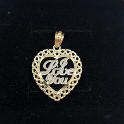 10kt Real Gold Heart-Shaped Pendant 