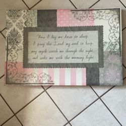 Girls/Baby Girl Bedroom Canvas Wall Decor 