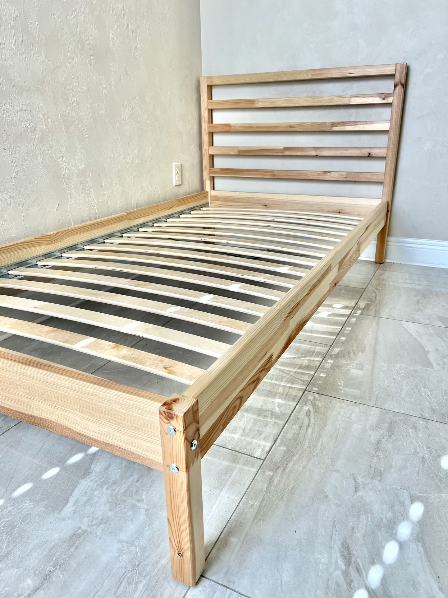 IKEA Twin Bed Frame With Slatted Bed Base (Like New)