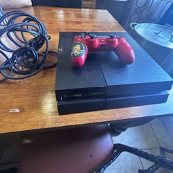 PS4 With Controller And Wires 