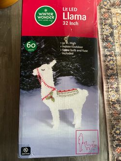 32” tall lighted Christmas Llama
