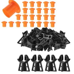 344 Pack Rebar Chairs Plastic Heavy Duty Spacer for Concrete Fits Bar Sizes 3-5 and 106 Pack Rebar Caps Cover 