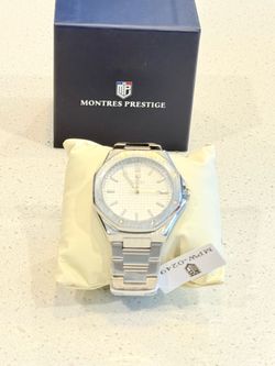 Brand New Montres Prestige Silver Luxury Watch – Royal Oak Style