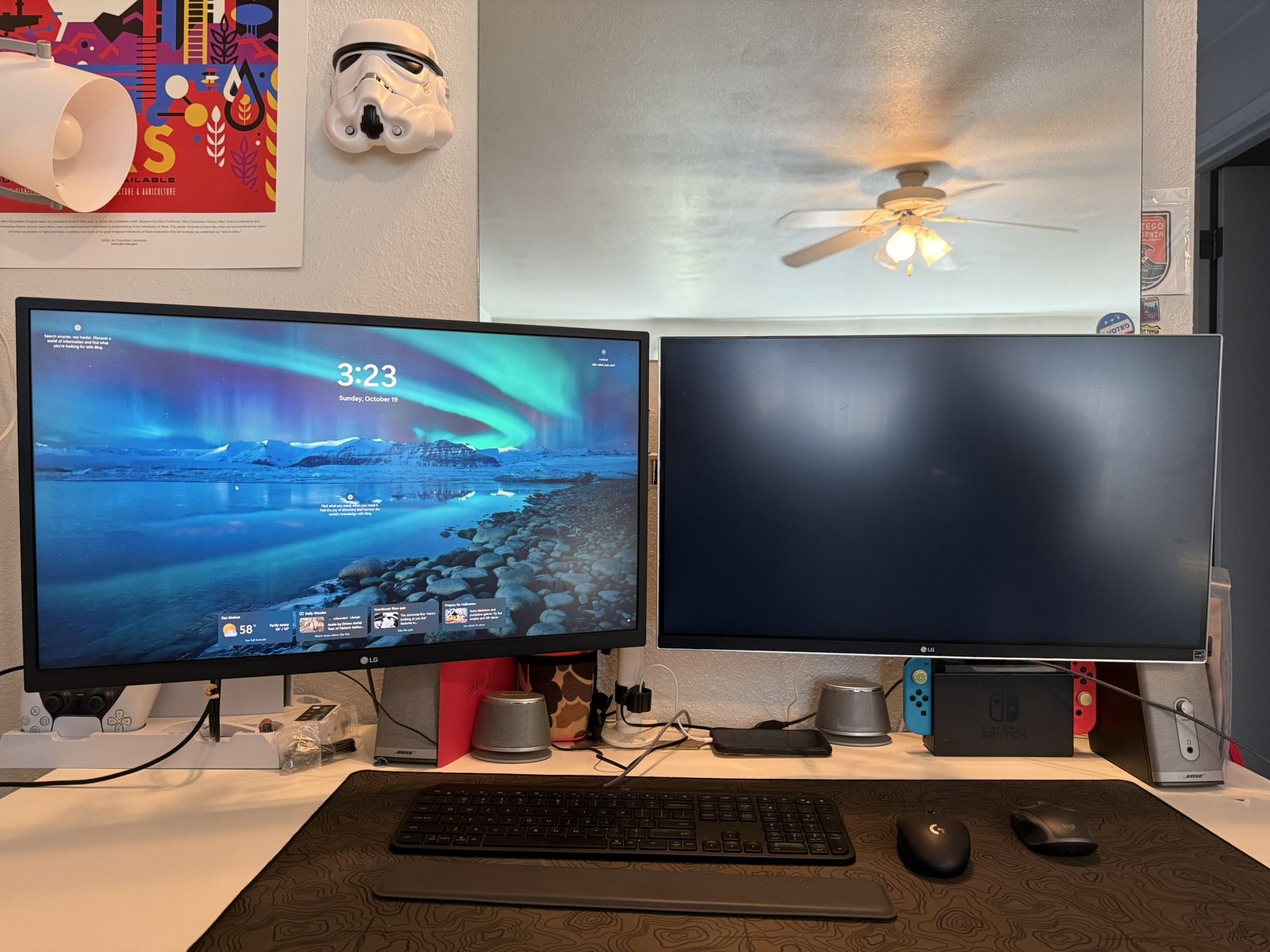 2 Monitors With The Monitor Arm