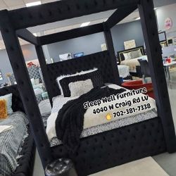 🙋‍♀️ Queen Canopy Bed Frame 👉Furniture Sectional Dining Table Sets Bunk Beds Avail 
