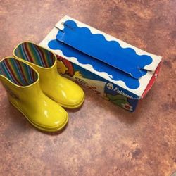 Vintage Japanese Donald Duck Rain Boots Toddler Size 2