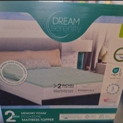 Dream Serenity 2" Eco Zone Mattress Topper Twin Size ($70 Retail)
