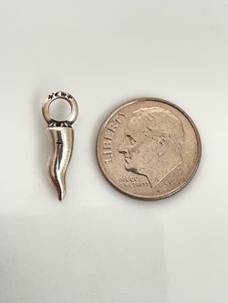 Chrome Hearts Small Cornicello Tooth 925 Sterling Silver Charm - See Description