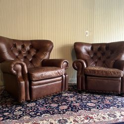 PENDING - Restoration Hardware Churchill Recliner Chairs Set (2) - $12,000 Retail Price