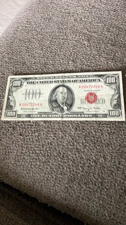 US Currency-RED $100 Bank Note