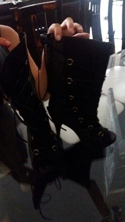 Black boot heels
