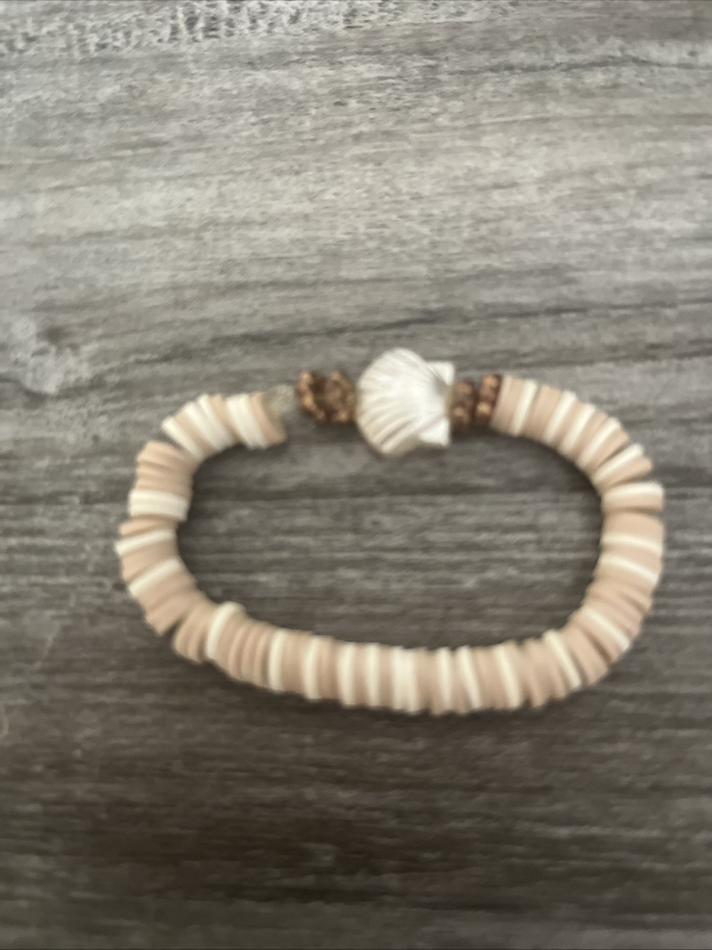 Brown Clay Beads Bracelet