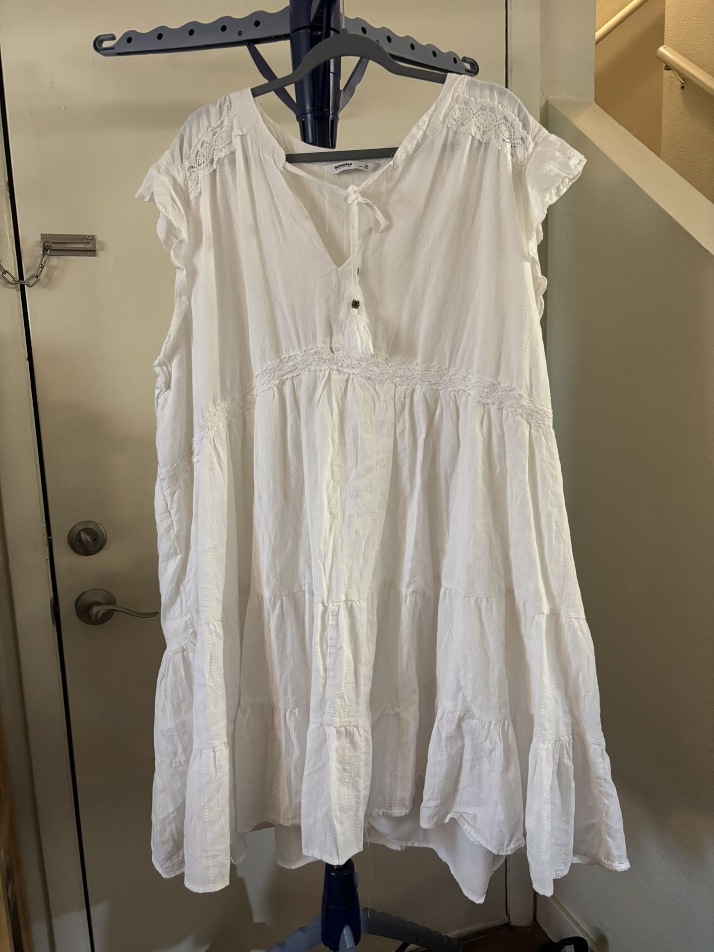Sonoma Brand Plus Size 5x White Dress