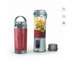 NINJA BLAST Compact, Quiet & Portable Rechargeable Blender With (2) 18oz Vessels