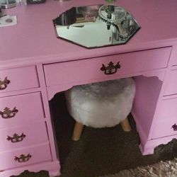 PINK Vanity Desk