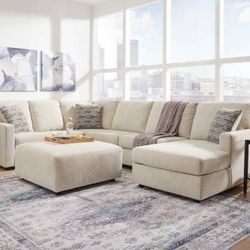Edenfield-Linen-4Pc.Right Arm Facing Corner Chaise 3 Pc Sectio 
