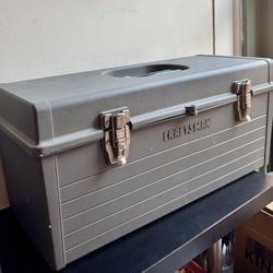 Vintage Extra Large Craftsman Gray Plastic Tool Box