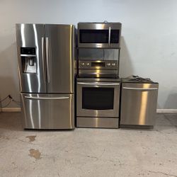 Kitchen Set Stainless Steel All Same Brand Perfect Condition Working Great