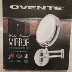 New Ovente wall mount mirror with LED ring light