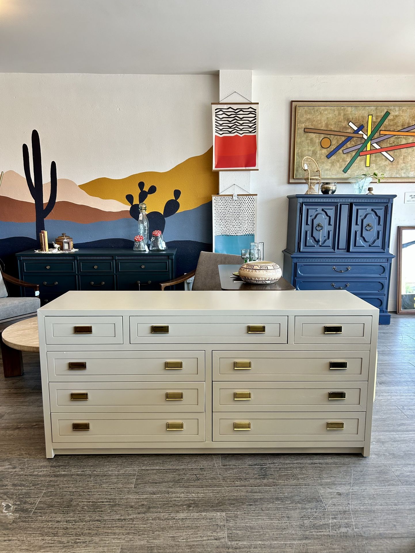 Tan / Creamy White Dresser