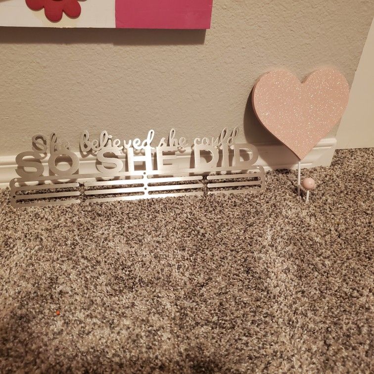 Medal Hanger With Sparkly Heart