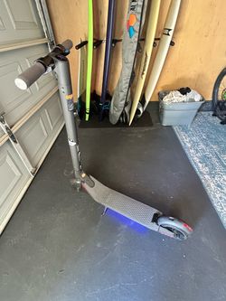 Electric Kick Scooter with LED Underglow