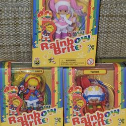 Rainbow Brite Twink Tickled Pink Rainbow Brite Winter Attire Mini Collectible Figure Combo Set 