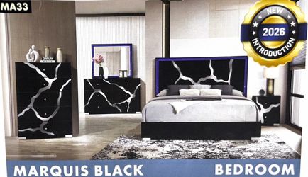 MARQUIS BLACK BEDROOM SET
