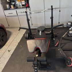Bench, Barbell And Floor Mats