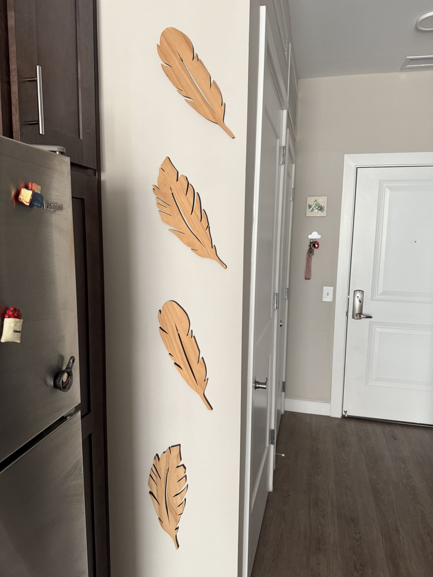 Wooden Leaves Wall Art