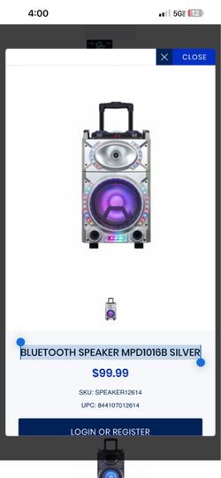 Bluetooth Speaker MPD1016B Silver