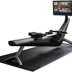 Hydrow Smart Rower bundled with long under machine mat