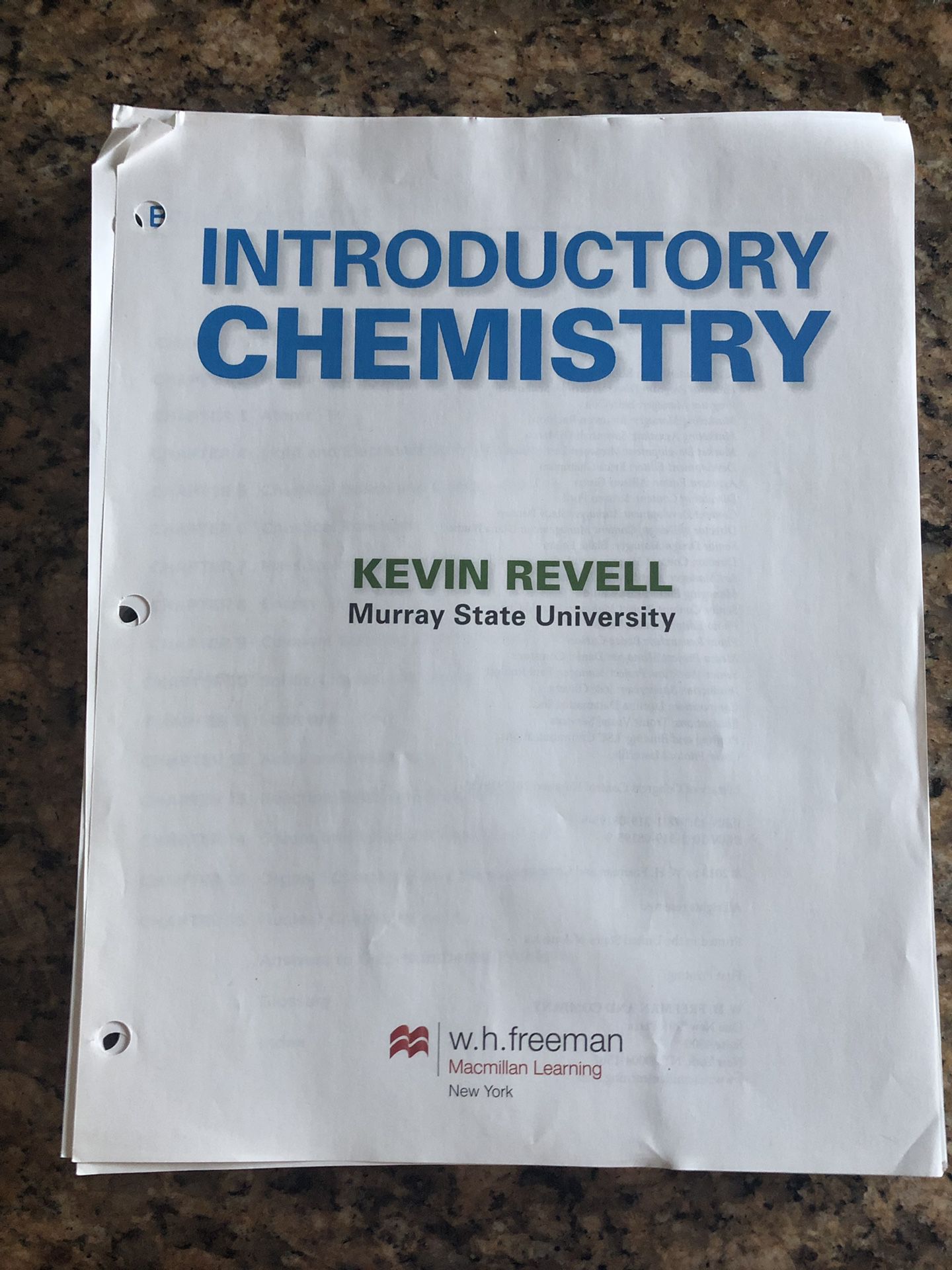 Introductory Chemistry loose leaf
