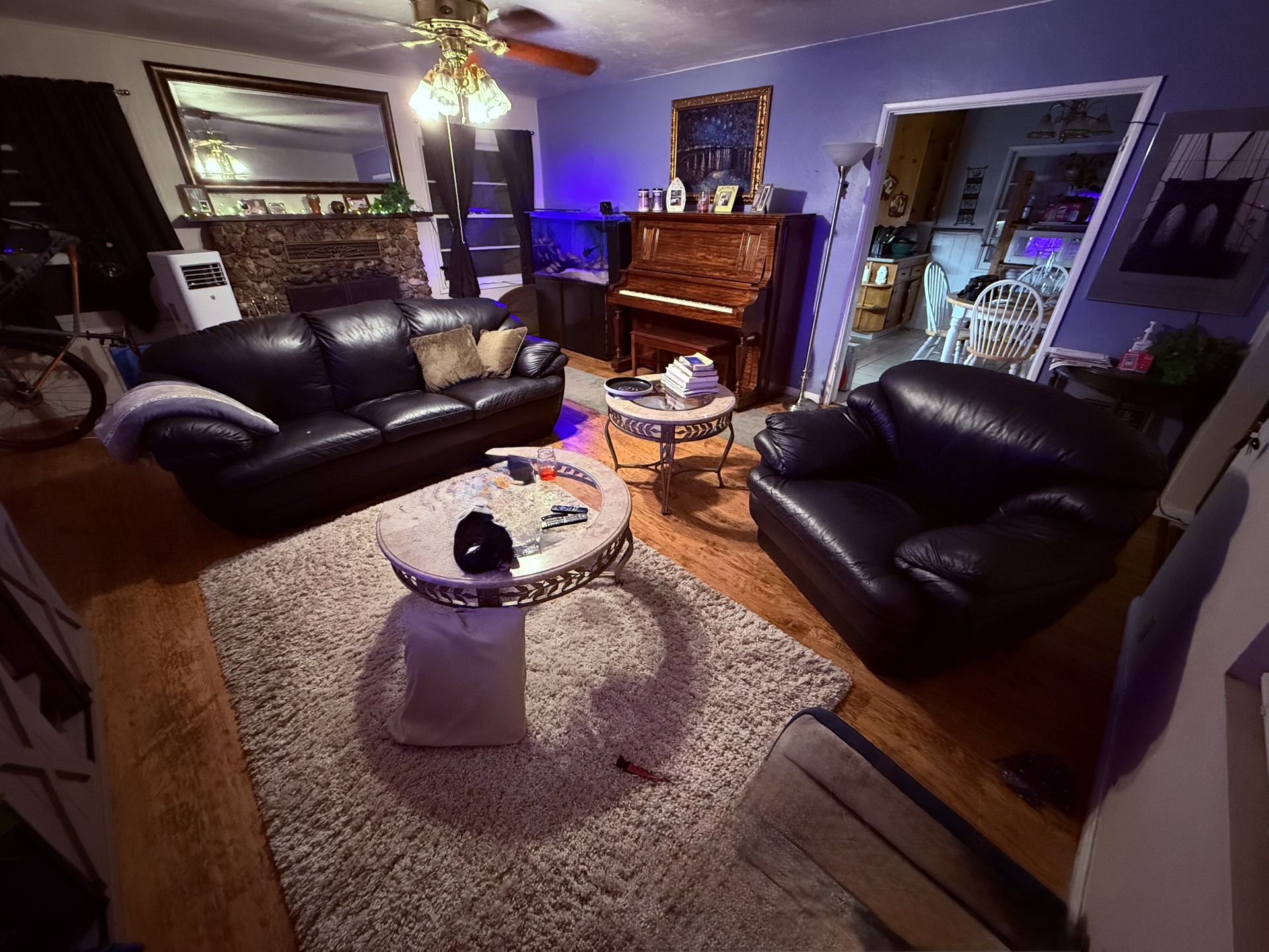 Black Couch And Big Chair