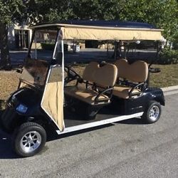 2016 BLACK STREET LEGAL 4 FORWARD PASSENGER SEAT STAR GOLF CART Lithium